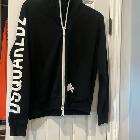 DSQUARED2 Double Zip Leaf Hoodie